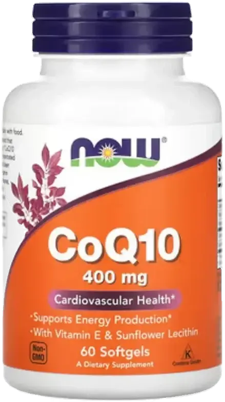 Now CoQ10 Cardiovascular & Energy Support Softgels 400mg 60s pack