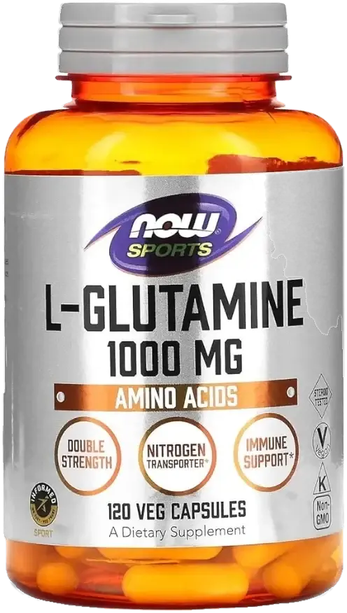 Now Sports L-Glutamine Immune & Muscle Support Capsules 1000mg 120s pack