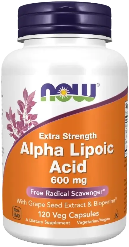 Now Extra Strength Alpha Lipoic Acid Antioxidant Capsules 600mg 60s pack