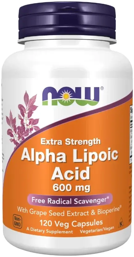 Now Extra Strength Alpha Lipoic Acid Antioxidant Capsules 600mg 60s pack