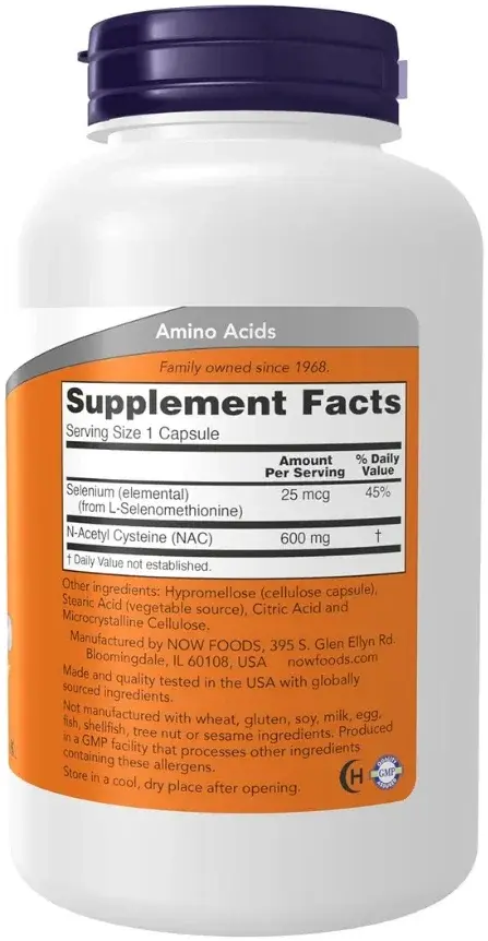 Now NAC Antioxidant & Liver Support Capsules 600mg 100s