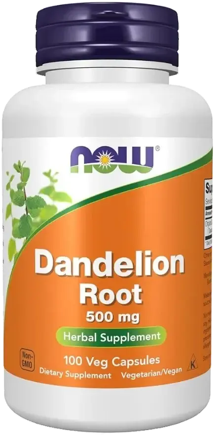 Now Dandelion Root Liver & Diuretic Support Capsules 500mg 100s pack