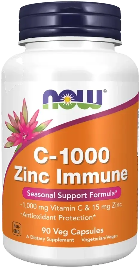 Now Vitamin C 1000mg with Zinc Immune & Antioxidant Capsules 90s pack