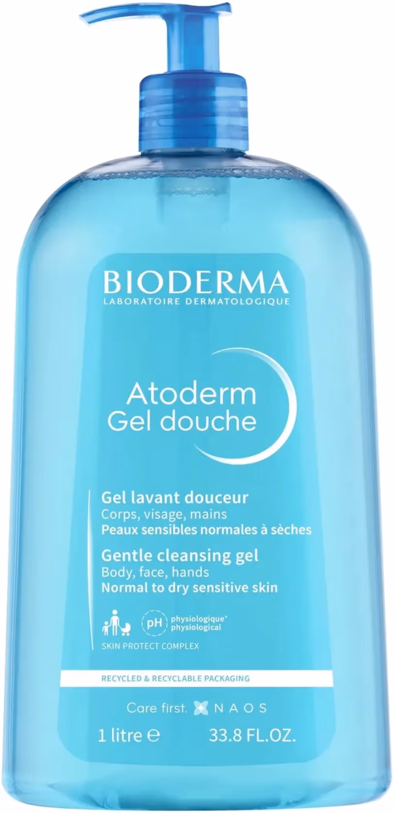 Bioderma Atoderm Gentle Cleansing Shower Gel for Dry Sensitive Skin 1L pack