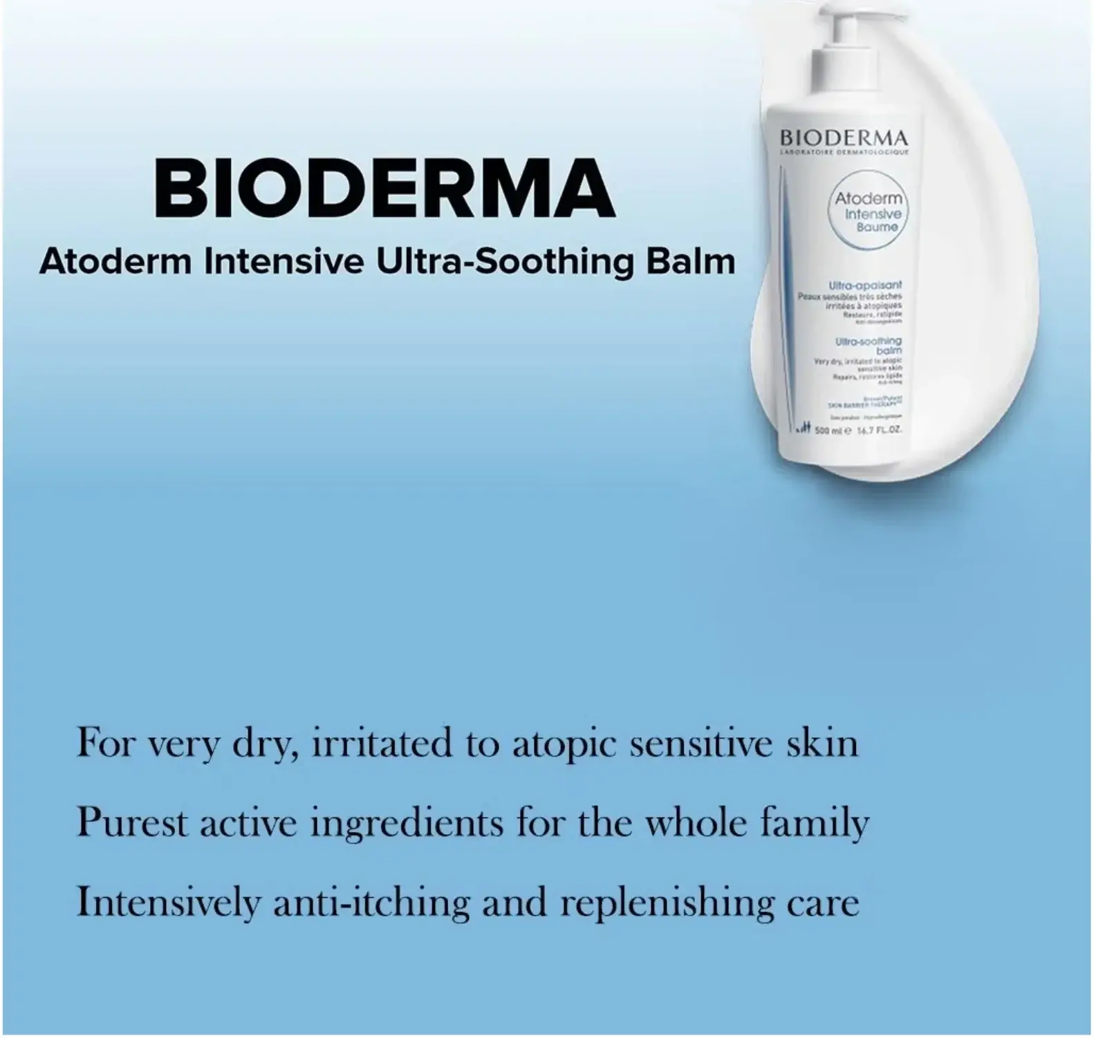 Bioderma Atoderm Intensive Nourishing Balm for Very Dry Atopic Skin 500ml