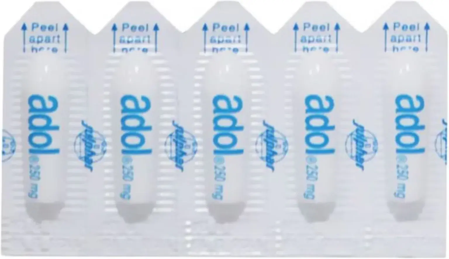 Adol 250mg Suppositories 10s