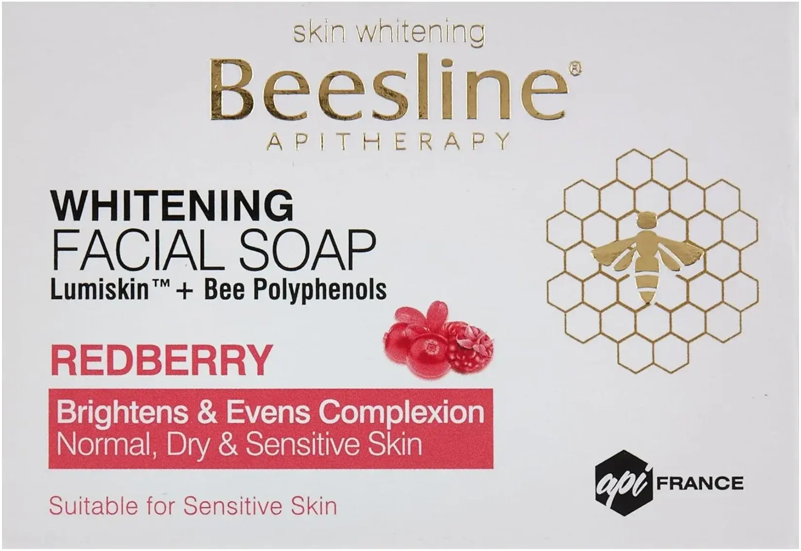 Beesline Whitening Red Berry Brightening Facial Soap 85g pack