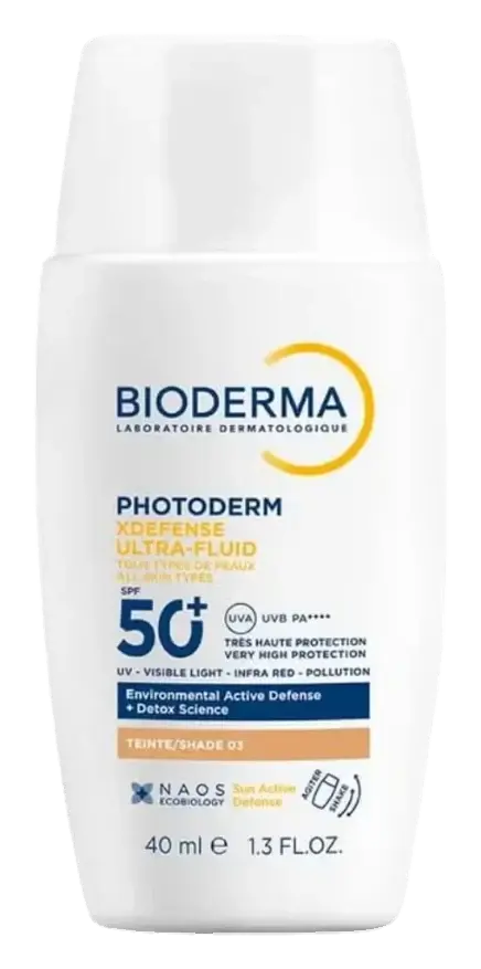 Bioderma Photoderm XDefense Ultra-Fluid Sunscreen SPF50+ Gold 40mL pack