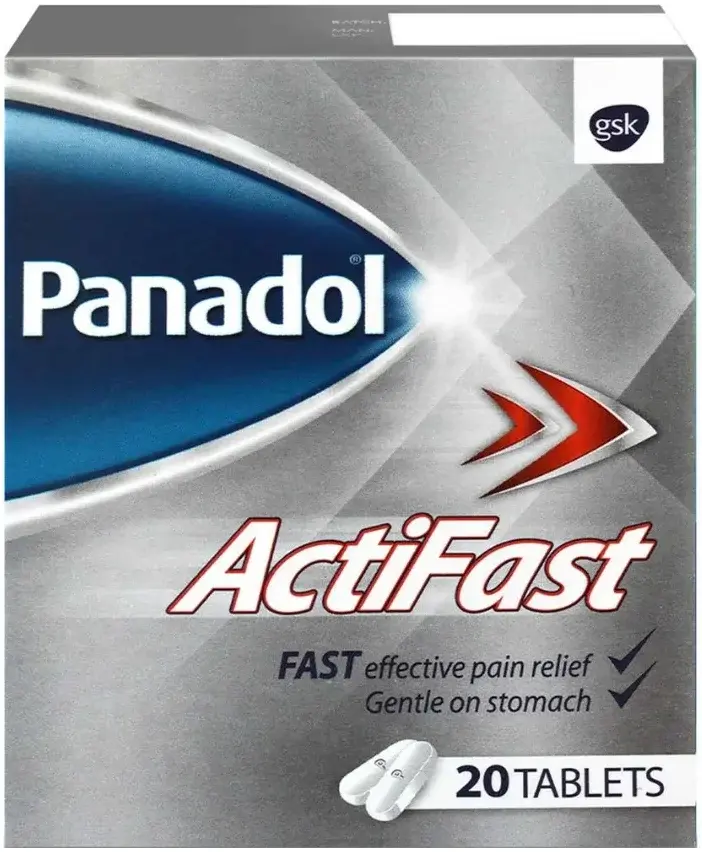 Panadol Actifast 20 tablets pack