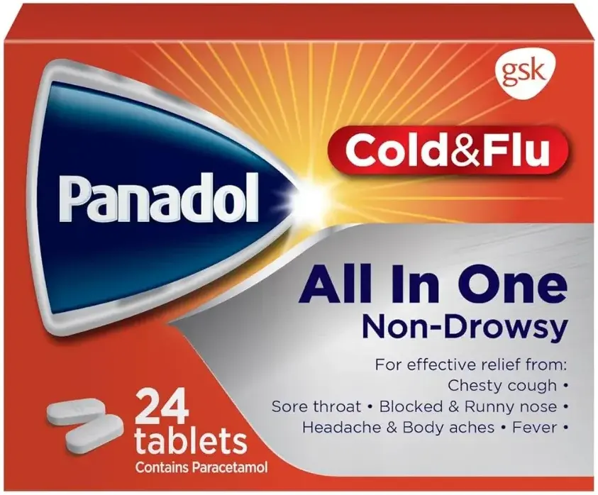 Panadol Cold & Flu All In One Non-Drowsy 24 tablets pack