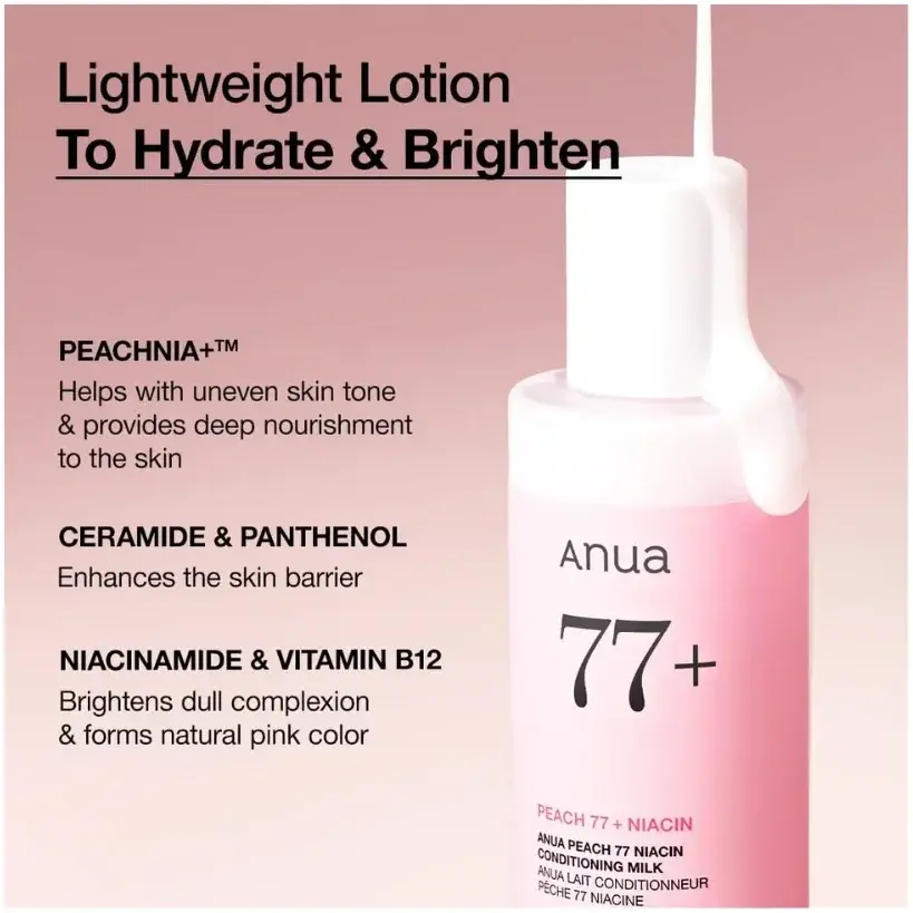 Anua Peach 77 Niacin Conditioning & Brightening Milk 150mL