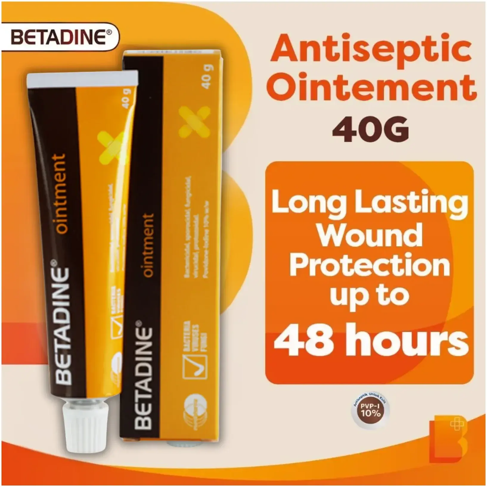 Betadine Povidone-Iodine Antiseptic Wound Healing Ointment 40g