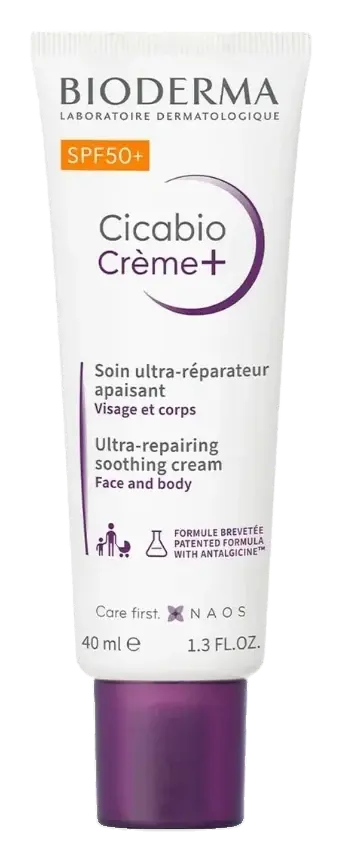 Bioderma Cicabio Creme Plus SPF50 Repairing Sunscreen Cream 40mL pack