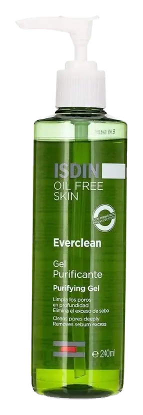 Isdin Everclean Purifying Salicylic Facial Gel 240mL pack