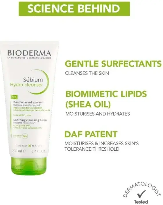 Bioderma Sebium Hydra Soothing Moisturising Cleanser 200mL