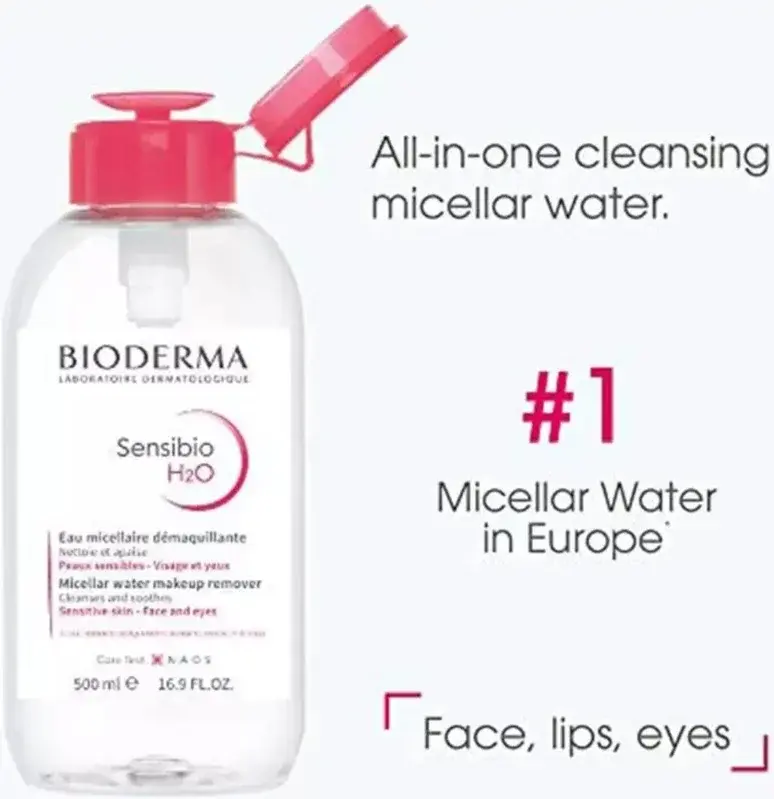 Bioderma Sensibio H2O Micellar Cleansing Water 500mL with Pump