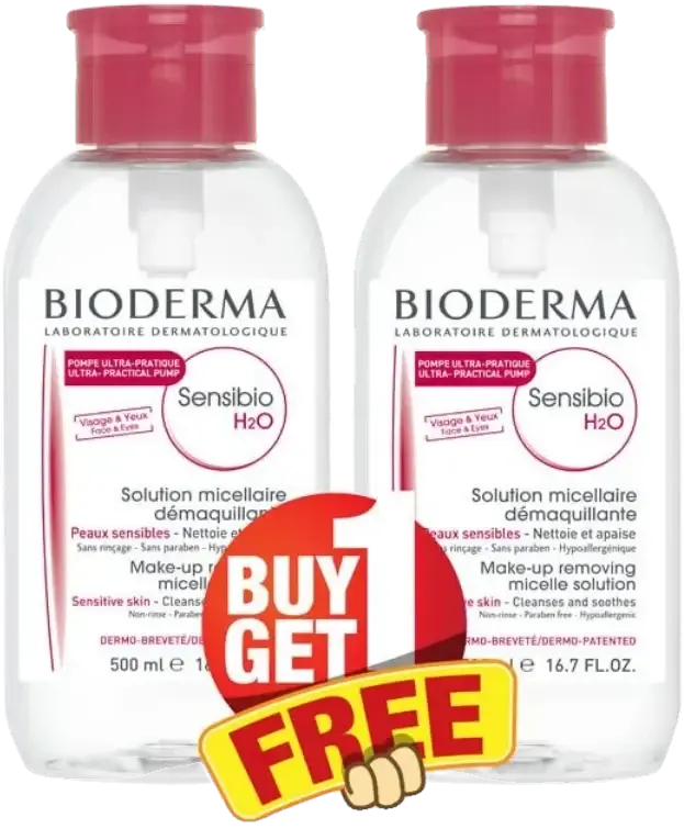 Bioderma Sensibio H2O Micellar Cleansing Water 500mL with Pump pack