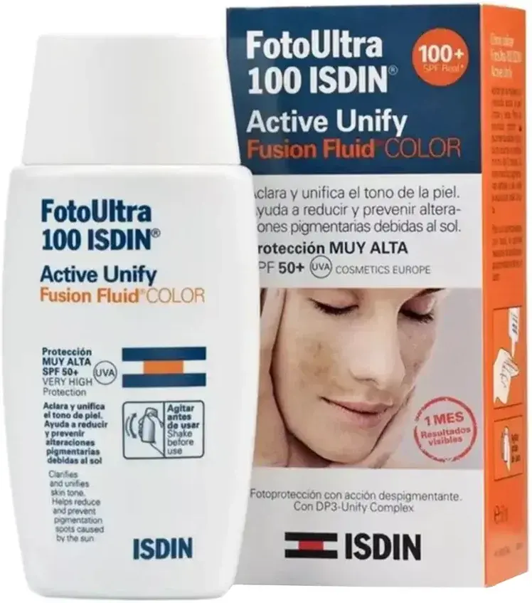 Isdin Fotoultra 100 Active Unify Fusion Fluid SPF50+ 50mL pack