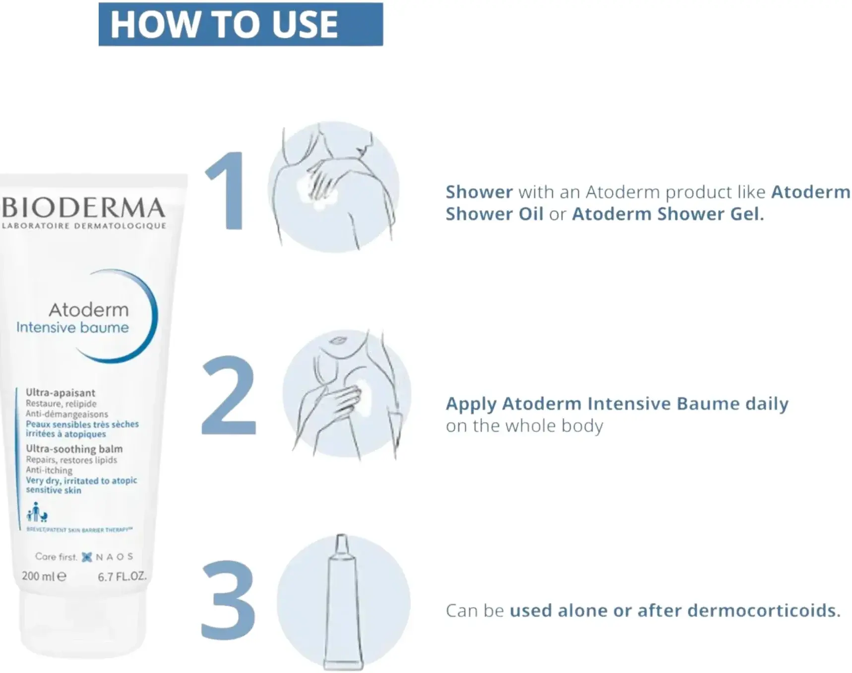 Bioderma Atoderm Intensive Nourishing Balm for Very Dry Atopic Skin 200ml