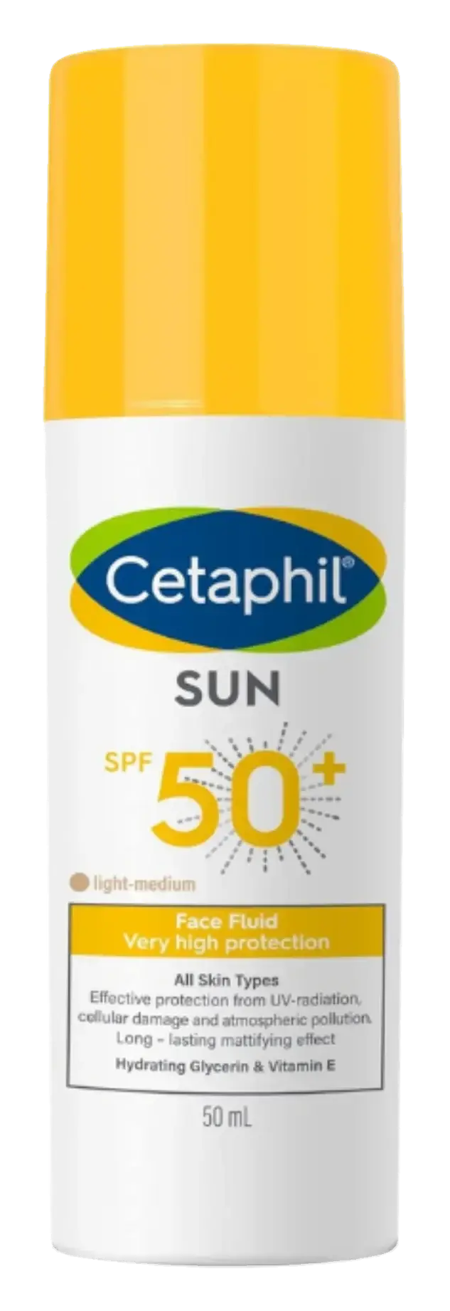 Cetaphil Sun Photoderm SPF50+ Tinted Fluid Sunscreen 50ml pack