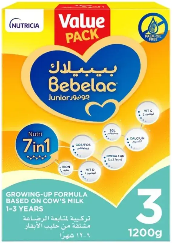 Bebelac 7 In1 Stage 3 Milk Formula 1200Gm pack