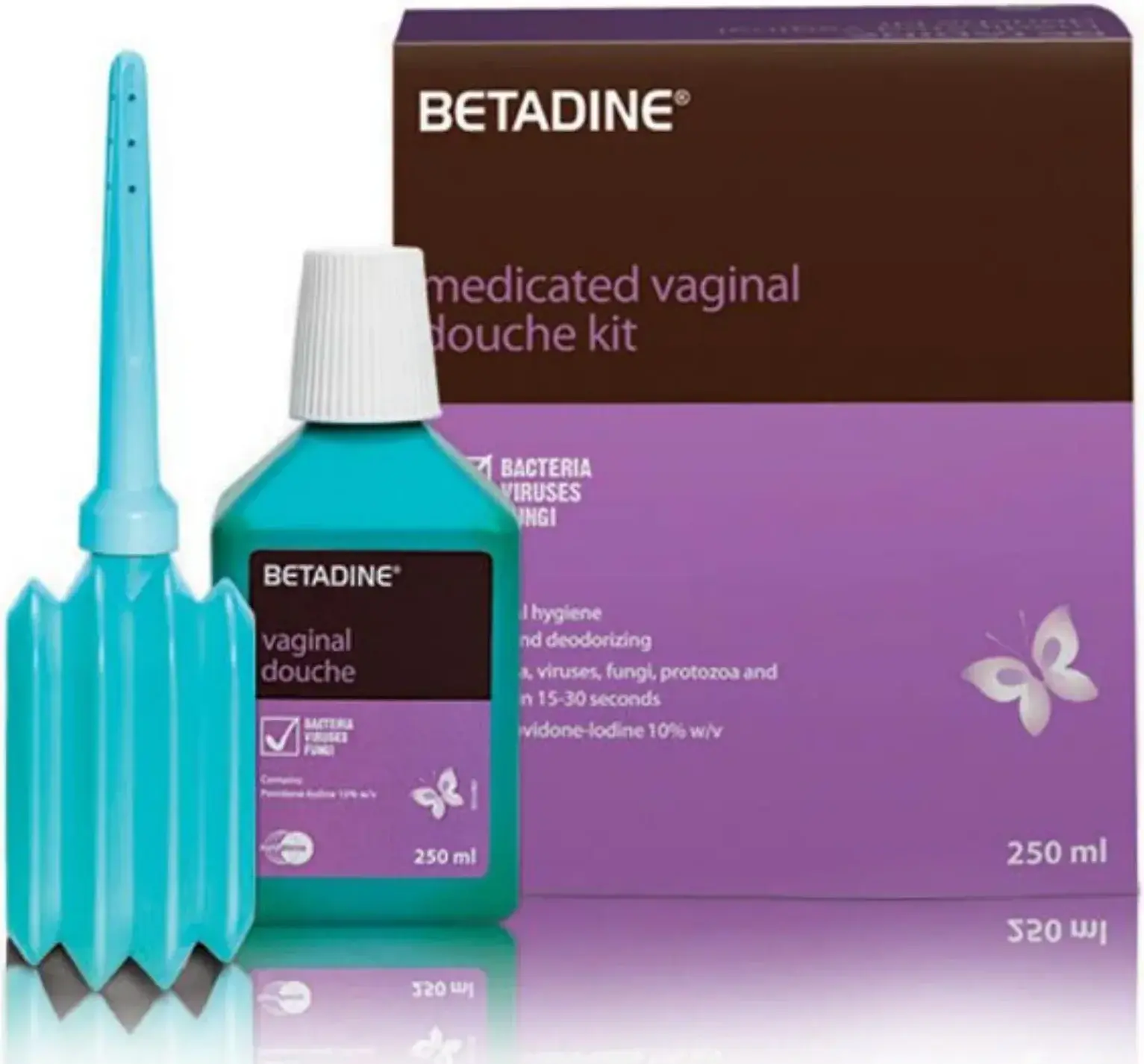 Betadine Povidone-Iodine Vaginal Infection Treatment Kit 250ml pack