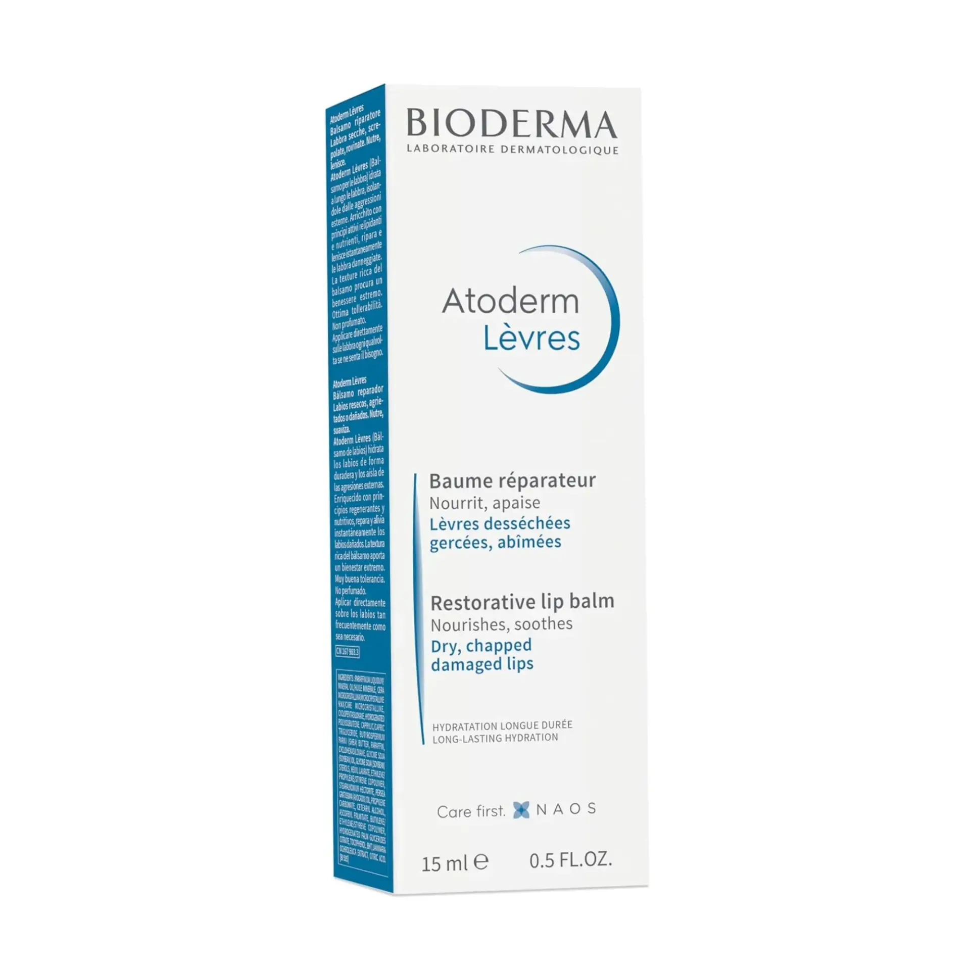 Bioderma Atoderm Nourishing Soothing Lip Balm for Dry Lips 15ml pack