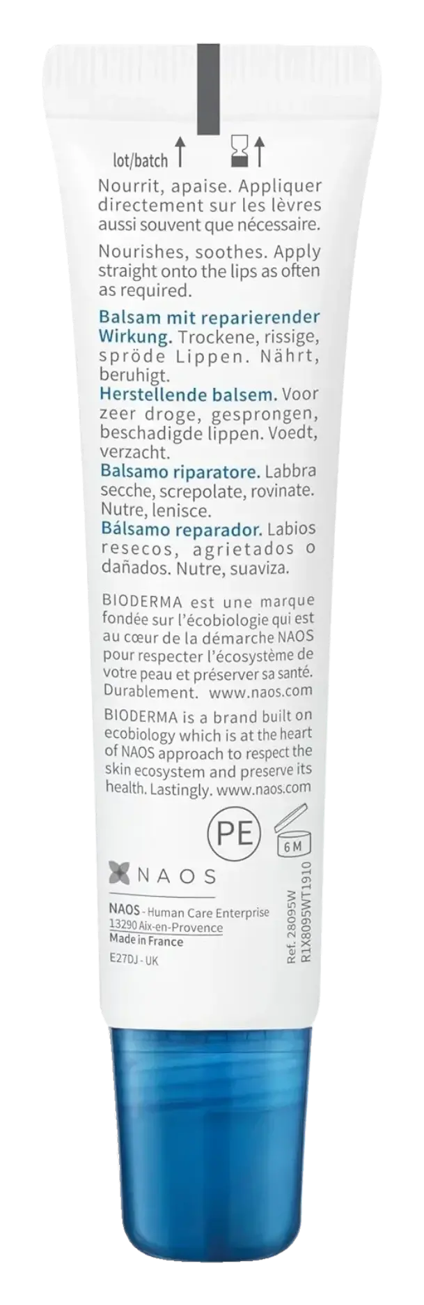 Bioderma Atoderm Nourishing Soothing Lip Balm for Dry Lips 15ml