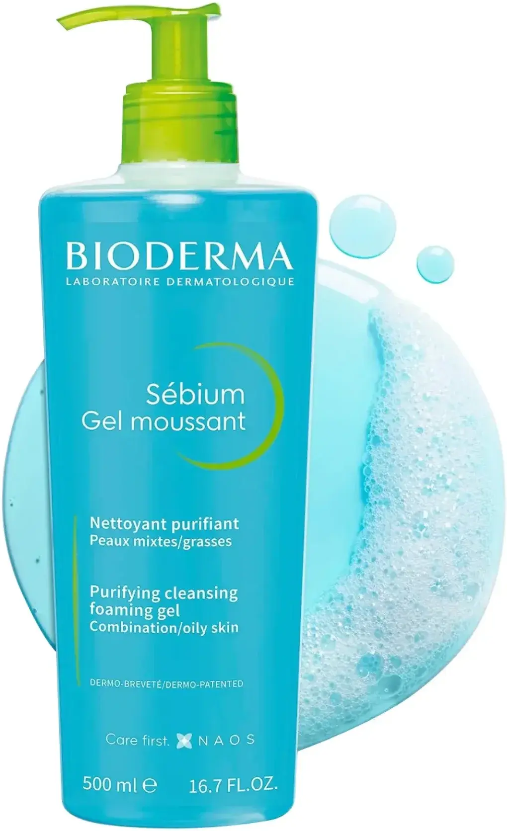 Bioderma Sebium Moussant Purifying Foaming Gel for Oily Skin 500ml