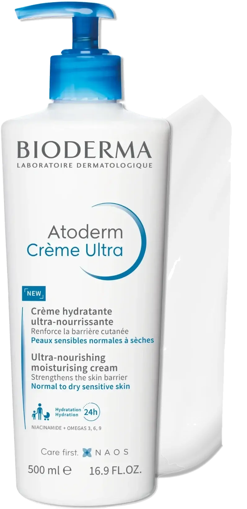 Bioderma Atoderm Ultra Nourishing Moisturising Cream with Pump 500ml