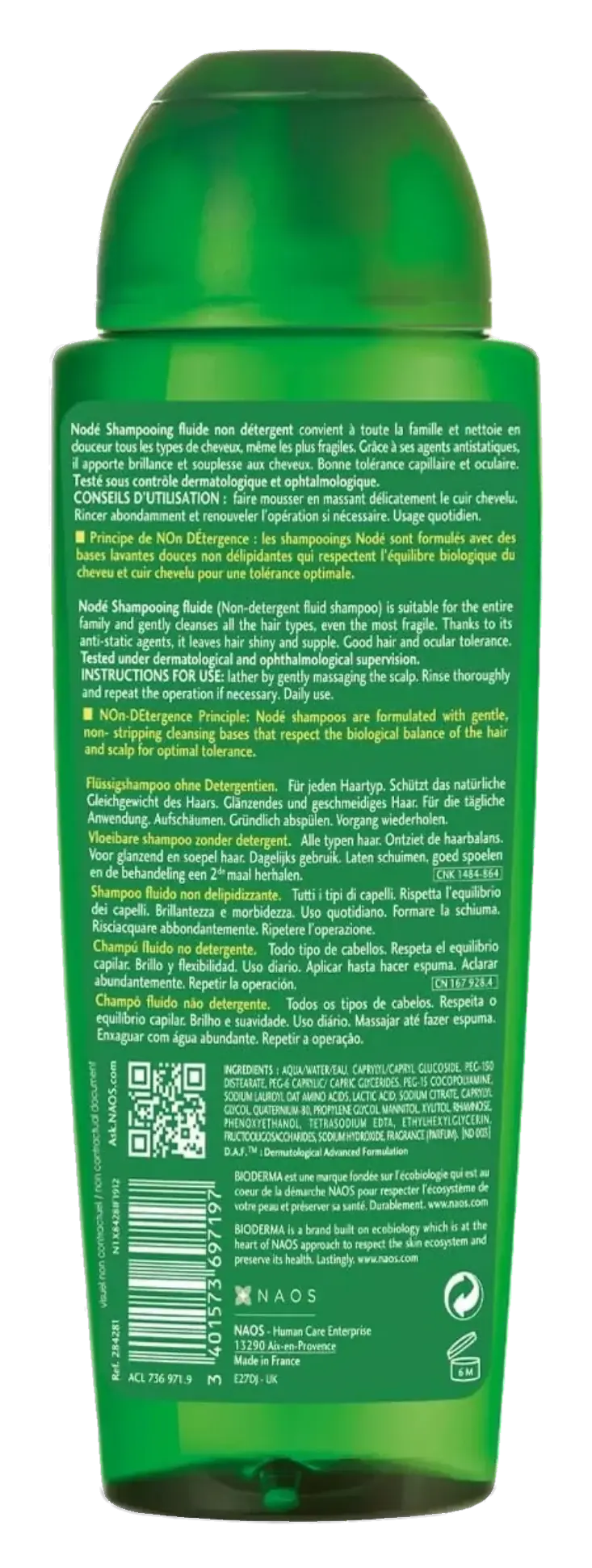 Bioderma Node Fluid Gentle Everyday Cleansing Shampoo 400ml