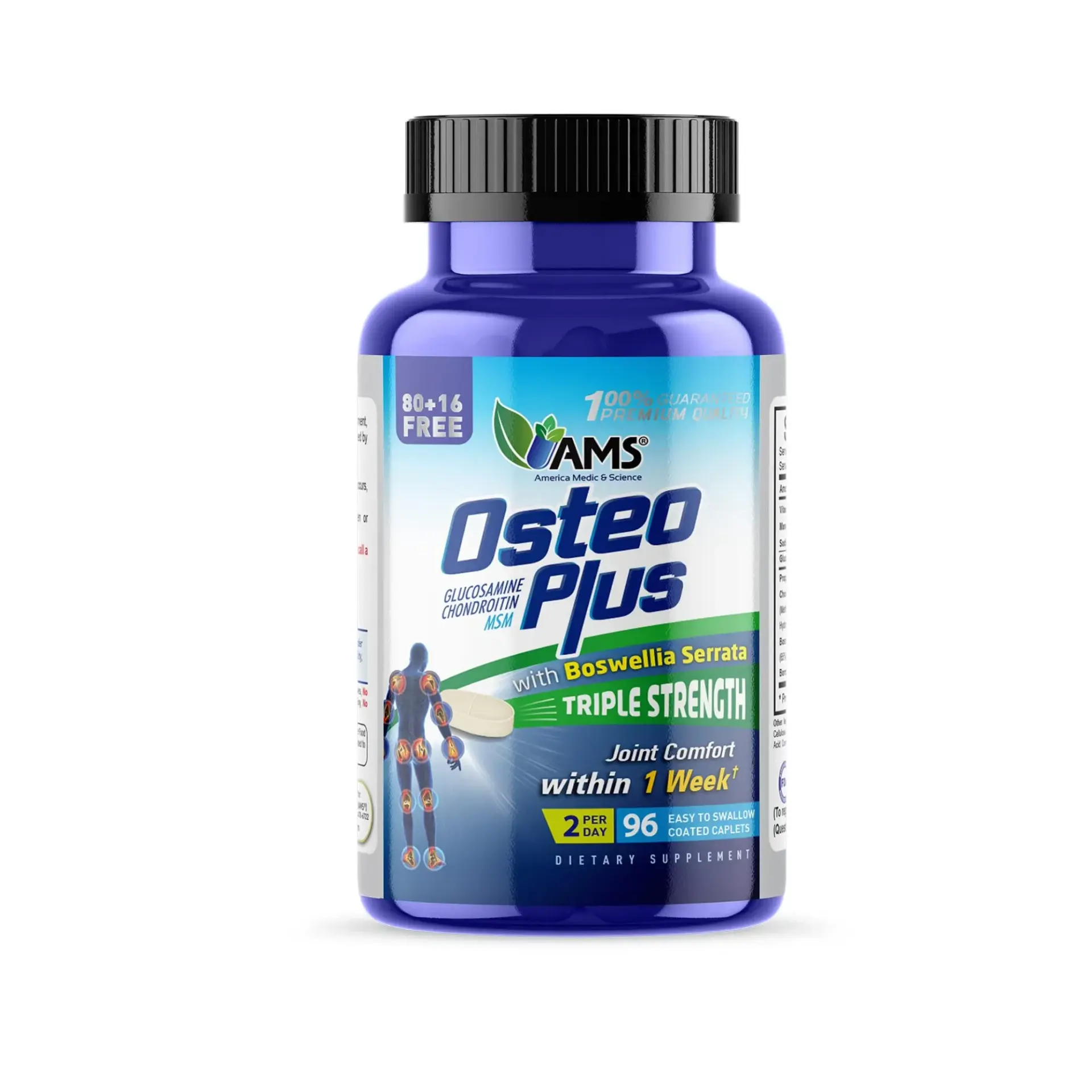 AMS Osteo Plus Bone & Joint Health Support Capsules 96s