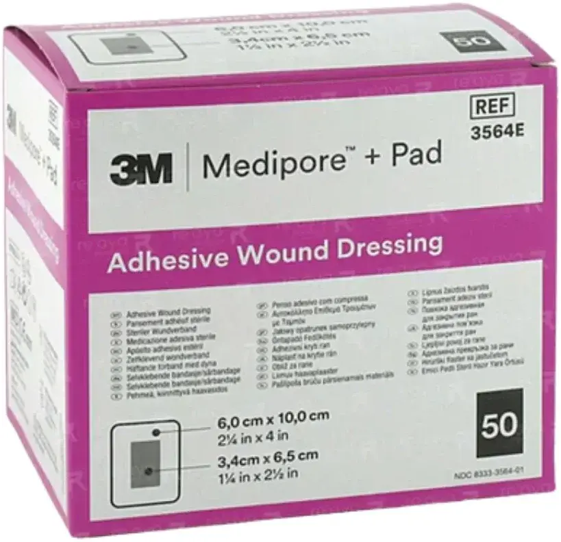 3M Medipore Pad 6x10cm 1s pack