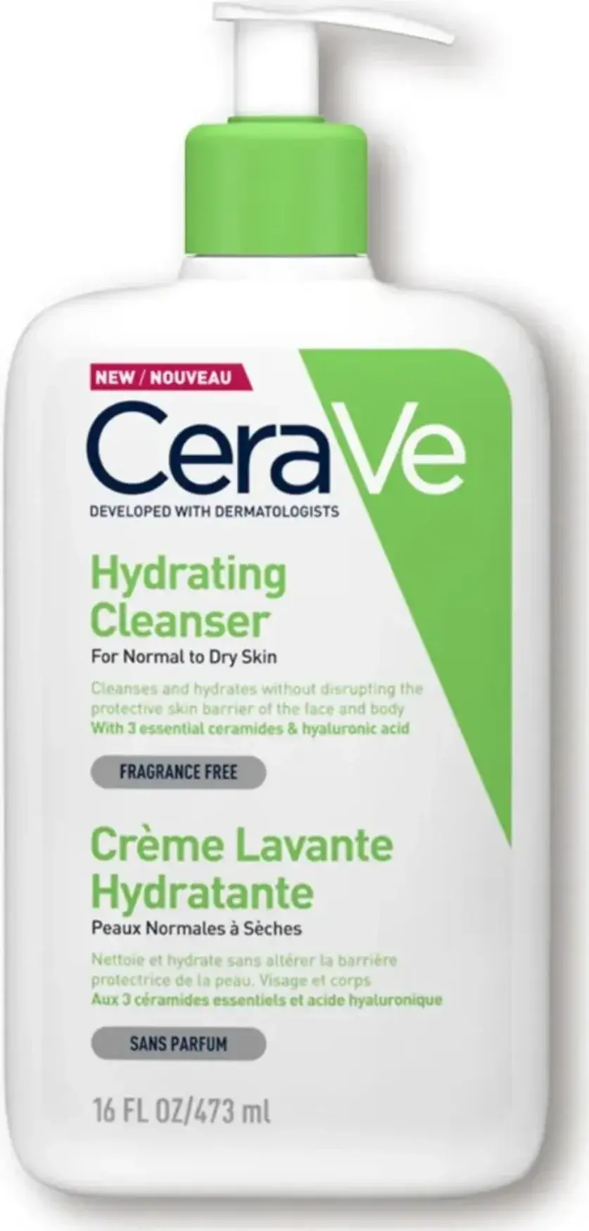 CeraVe Hydrating Gentle Facial Cleanser for Normal to Dry Skin 473ml