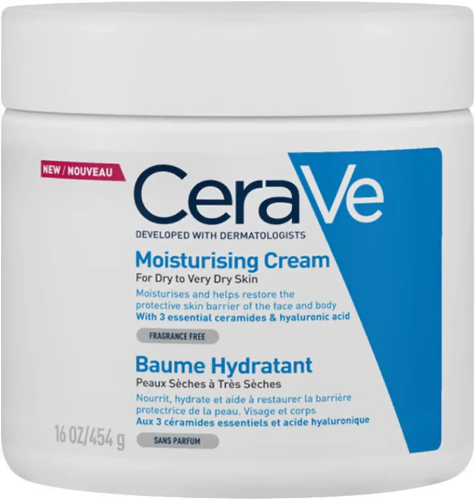 CeraVe Moisturising Cream for Dry to Very Dry Skin 454g
