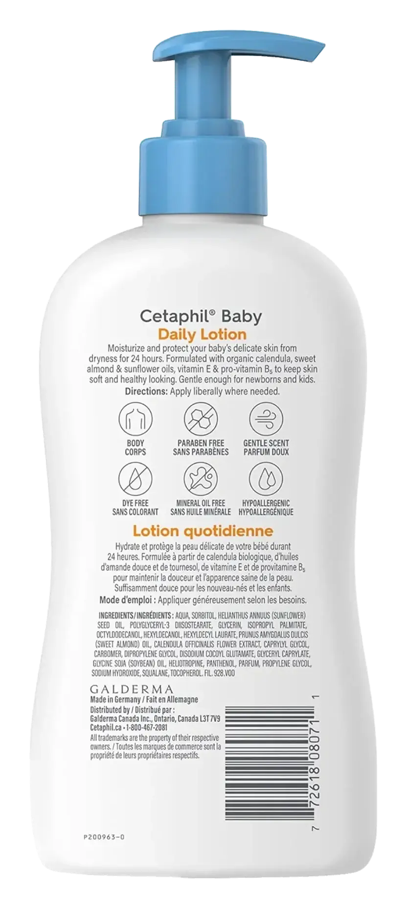 Cetaphil Baby Calendula Daily Gentle Moisturising Lotion with Pump 400ml