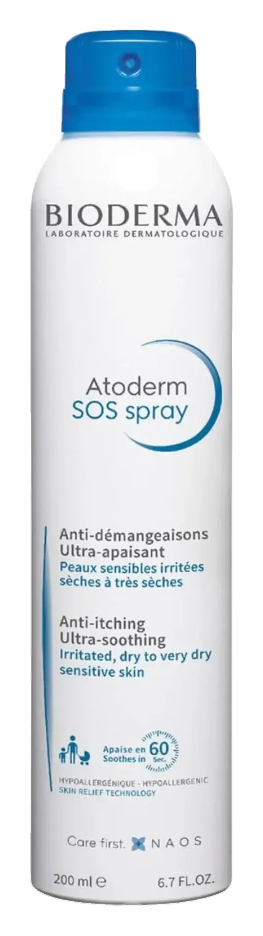 Bioderma Atoderm SOS Soothing Anti-Itch Relief Aerosol Spray 200ml pack