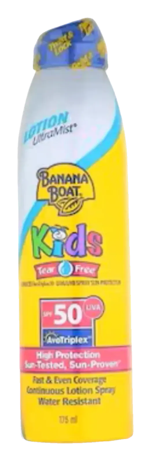 Banana Boat Kids Tear-Free SPF50 Sun Protection Spray 175ml pack