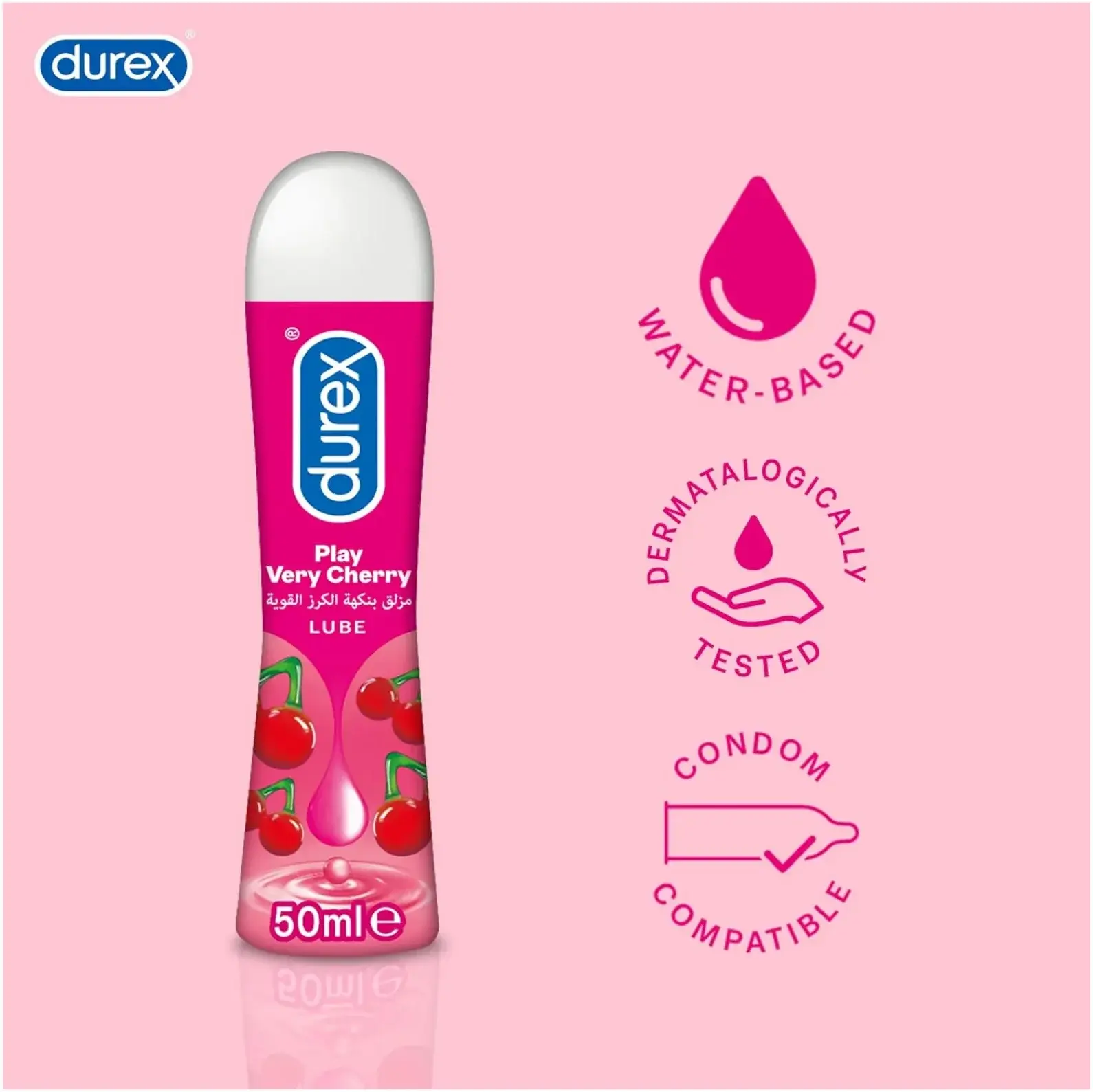 Durex Play Very Cherry Flavoured Intimate Lubricant Gel 50ml