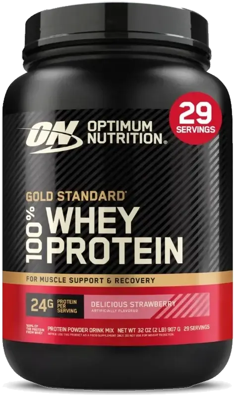 Optimum Nutrition 100% Whey Gold Standard Delicious Strawberry 2LB pack