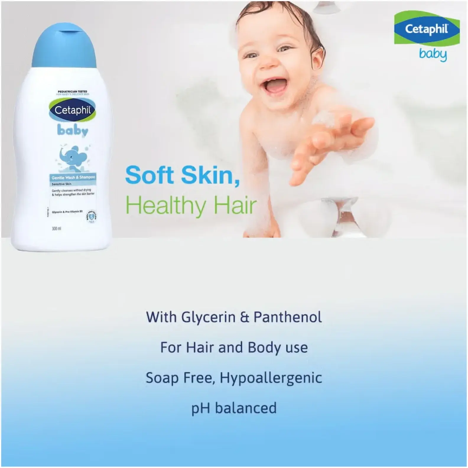 Cetaphil Baby Gentle Hair & Body Wash & Shampoo 300ml