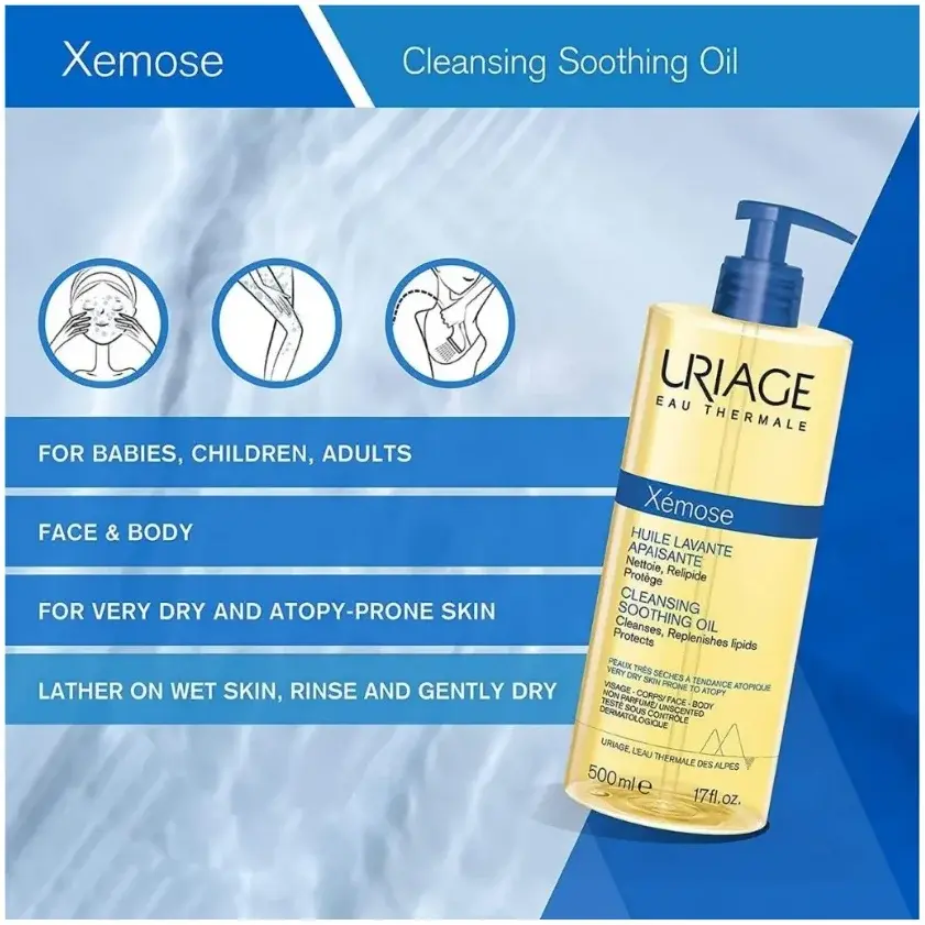 Uriage Xemose Cleansing Soothing Oil 500Ml