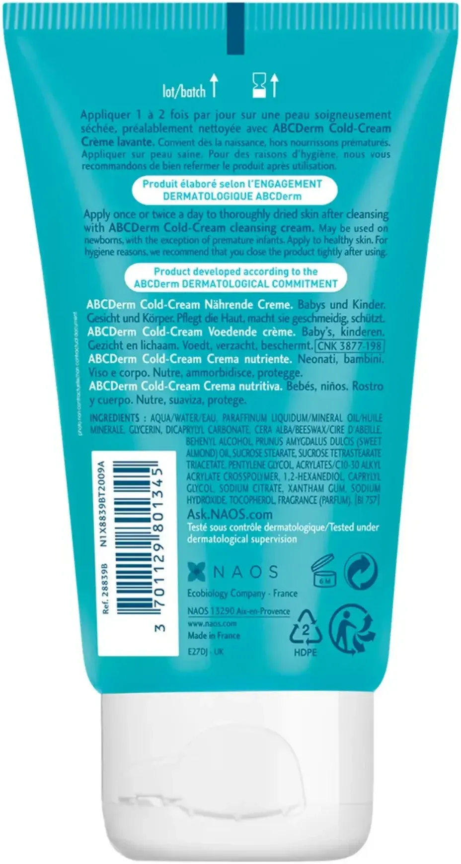 Bioderma ABC Derm Cold Cream Nourishing Baby Skin Barrier Cream 200ml